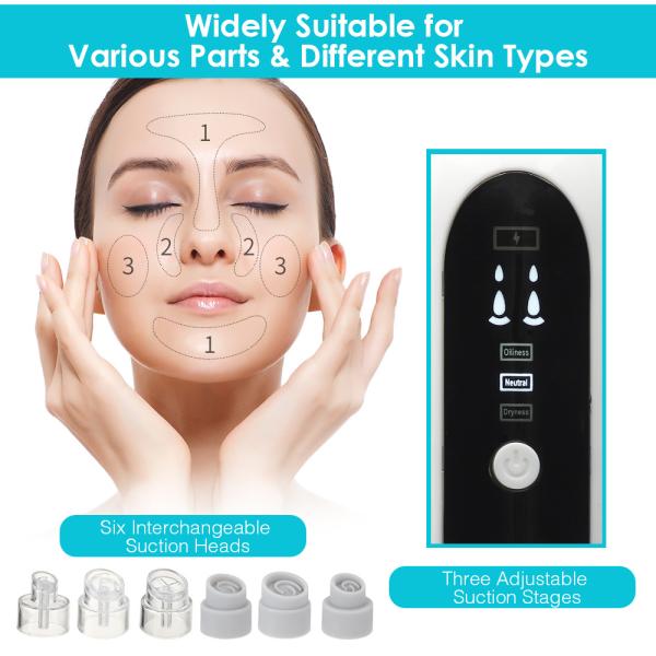 Vacuum Suction Blackhead Remover Pore Cleaner for Face Cleaning and Acne Removal Kit