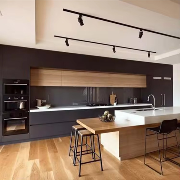 ODM L Shaped Kitchen Cabinets Ready Made Cupboards