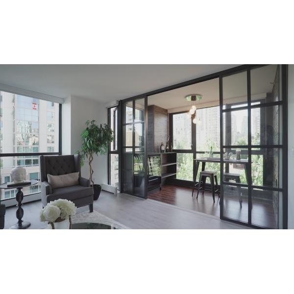 Contemporary Front Office Aluminium Sliding Glass Doors