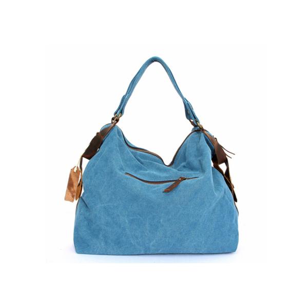 Nice Coated Canvas Handbag Elegance Khaki Canvas Bag Wholesale Canvas Hobo Bag