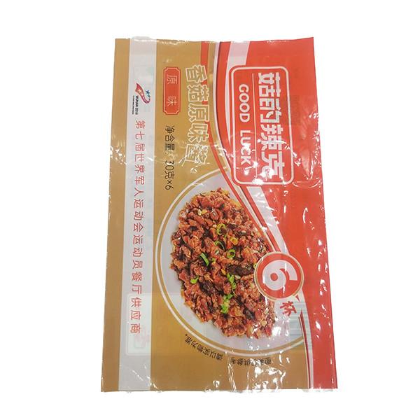 Topline 50-150 Microns Mushroom Sauce Packaging Pouch Fin Lap Seal Bag With Gusset