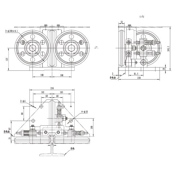 Les chaussures de guide de rouleau/ascenseur d'ascenseur partie le ≤ de masse brut permis 2700kg