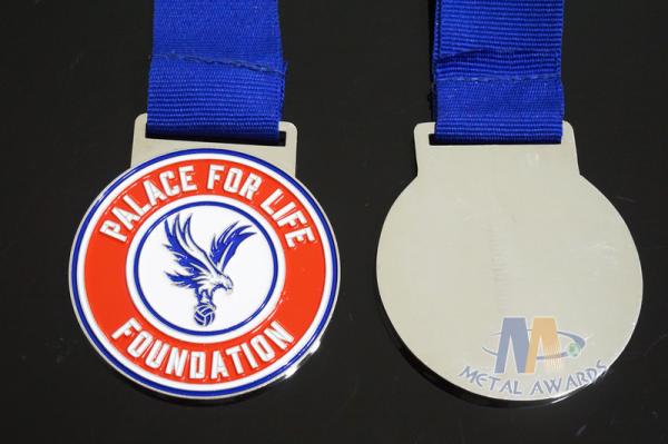 Football Sports Awards And Medals Die Casting Soft Enamel And Imitation Hard Enamel With Ribbon