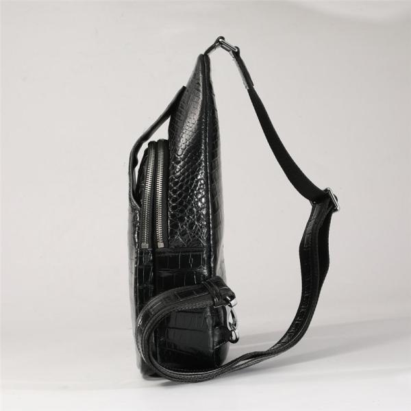 Exotic Crocodile Skin Men's Chest Bag Authentic Genuine Alligator Leather Male Messenger Bag Crossbody Shoulder Bag