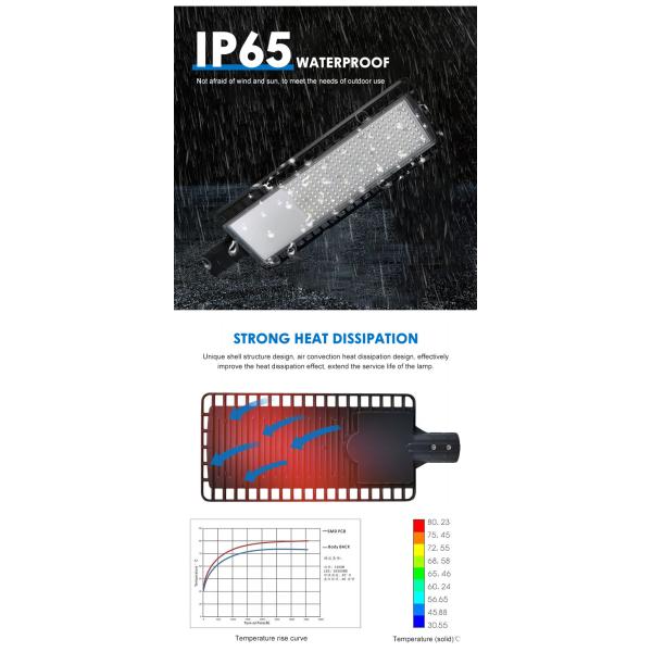 Energy Efficient IP66 Waterproof LED Street Light with 50W-200W Wattage for Outdoor Highway Lighting