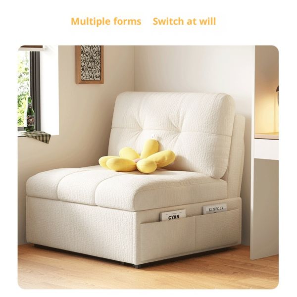 Modern Design Modular Multifunctional Fabric Single Folding Sofa Bed Extendable Leisure Lounge Chair Pull Out Sofa Bed