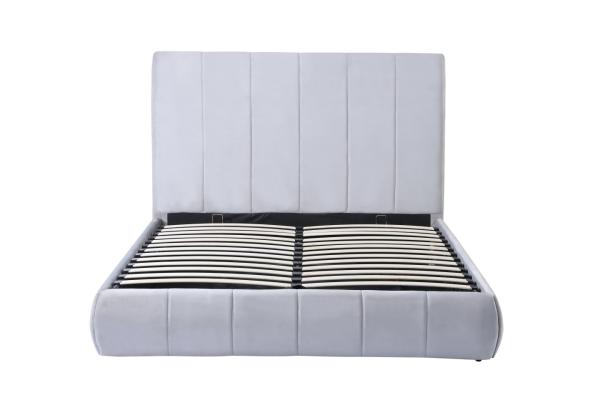 Wooden Modern 2.03m Queen Size Platform Bed High Back Hotel