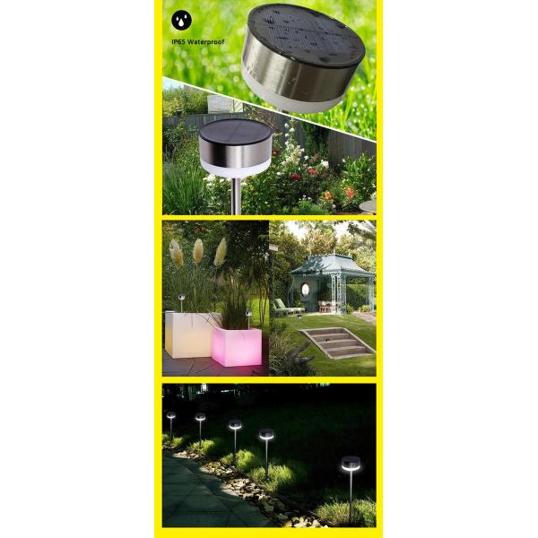 Солнечная приведенная в действие на открытом воздухе лужайка освещает погодостойкое основание 80Лм нержавеющей стали ИП65