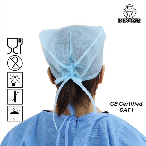 FDA Doctor Surgical Disposable Nonwoven Cap With Ties