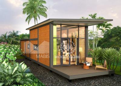 Casas modernas da casa pré-fabricada do estilo da aparência de madeira com prova fácil de Temite do conjunto do sótão