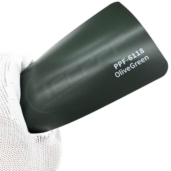 PPF-6118 Verte d'olive, film de protection contre le changement de couleur de 8 mil