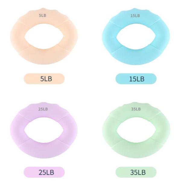 Colorful Hand Grip Ring Exercise Tpr Material O Shape Hand Gripper