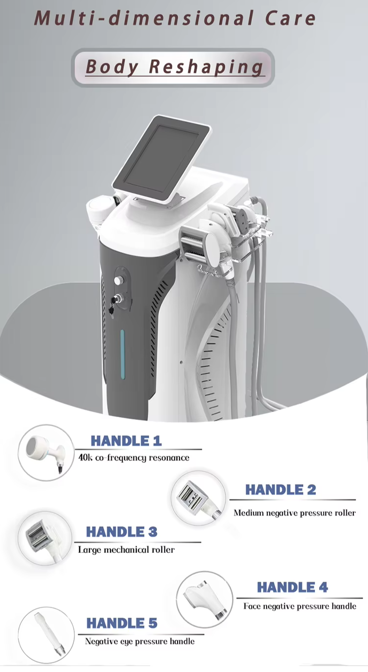 5IN1 Weight Loss 360 Degree Rotating 40K RF Vacumm Ultrasound Velashaping Slimming Machine