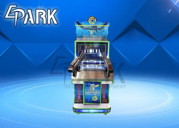 Alien Themed Shooting Arcade Machines , Two Players Video Game Simulator