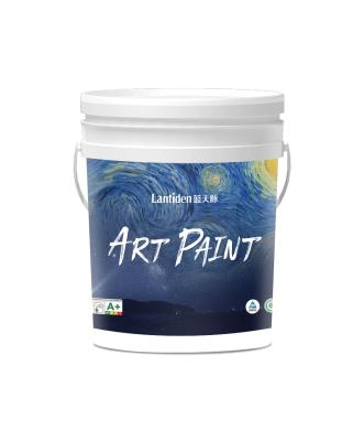 Peinture murale texturée semi-mate avec couche de finition diamant inorganique et résistante à l'humidité