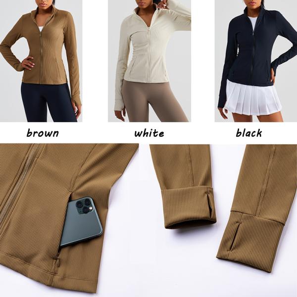 Four Way Stretch Women Zipper Horse Riding Tops Jacket Standing Collar