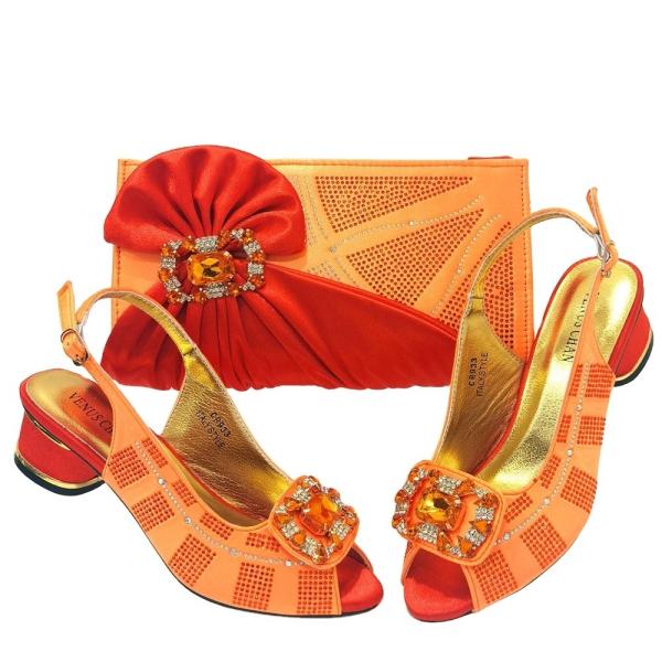Supoo evening  Italian ladies shoes matching bags african wedding low heel shoes for lady