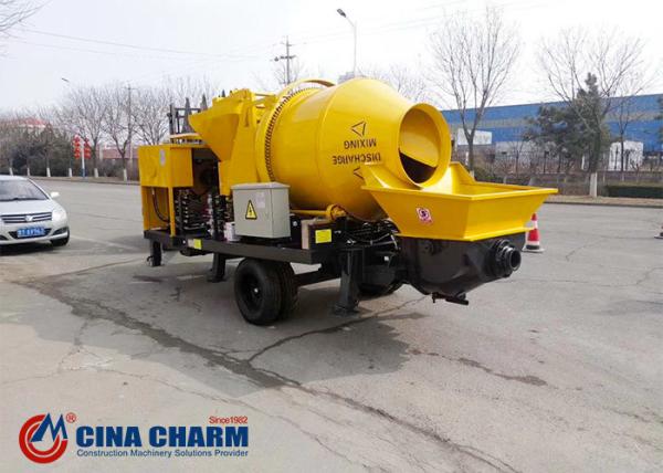 40m3 Per Hour Concrete Mixer With Pump Machine , Electric Concrete Mixer And Pump