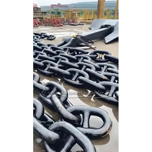 Тяжелая цилиндрическая цепочка из стали, якорная цепочка для парусников / судов