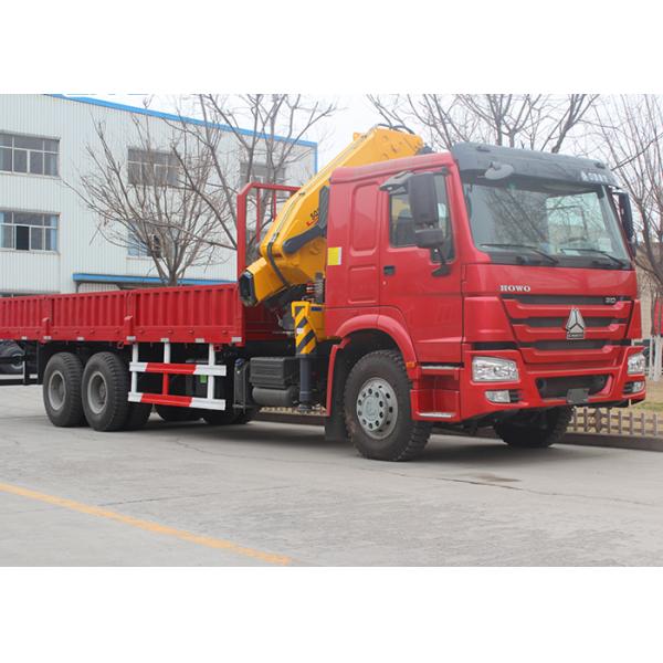 Heavy Duty 12 Ton Truck Mounted Telescopic Crane 6x4 LHD Truck Cargo Lift