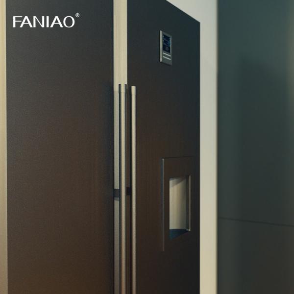 Design minimalista Finitura de melamina de madeira verde Gabinete de cozinha moderno aberto