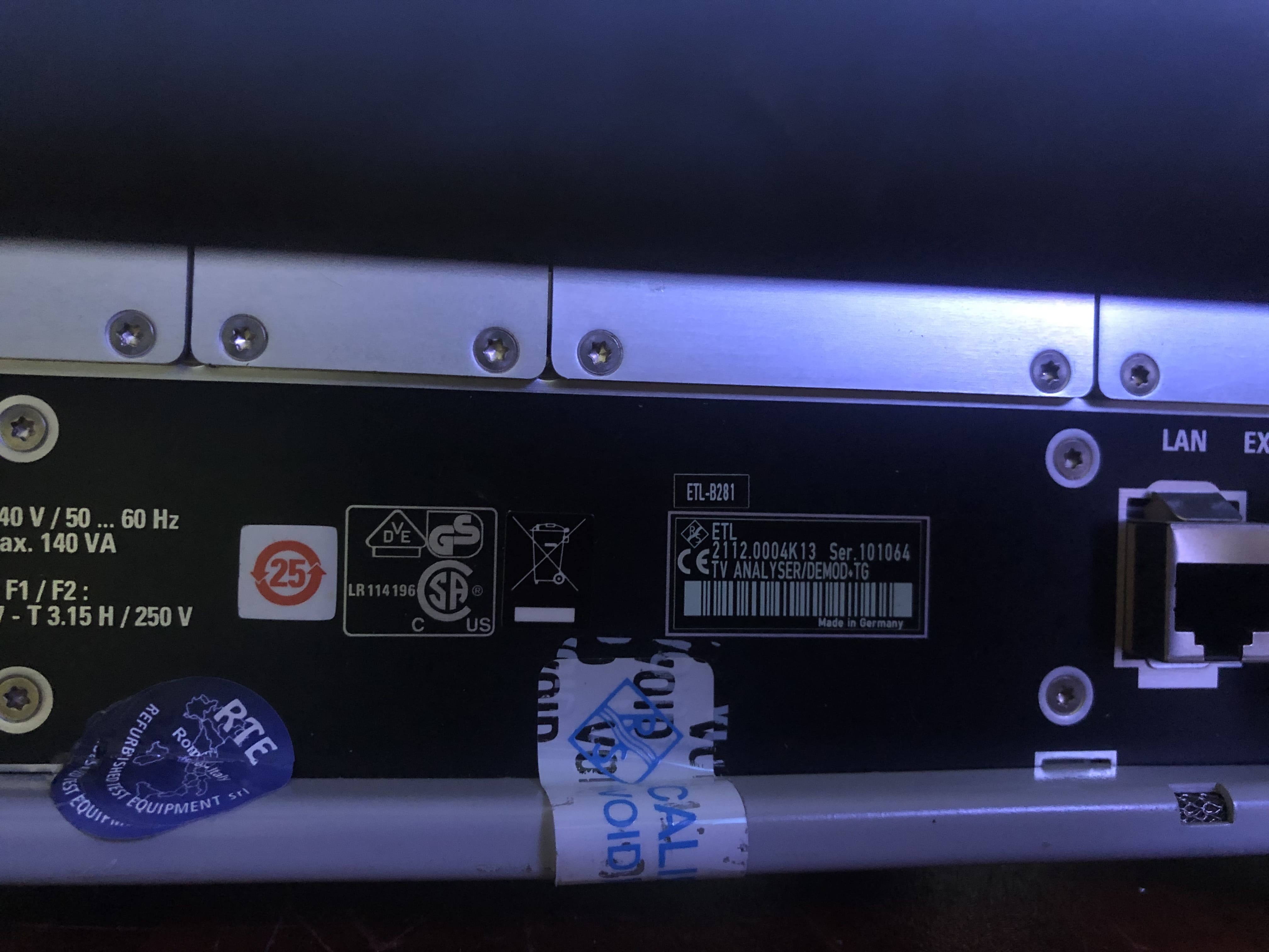 Проверенный Rohde And Schwarz ETL TV Анализатор от 500 кГц до 3 ГГц с прохождением теста