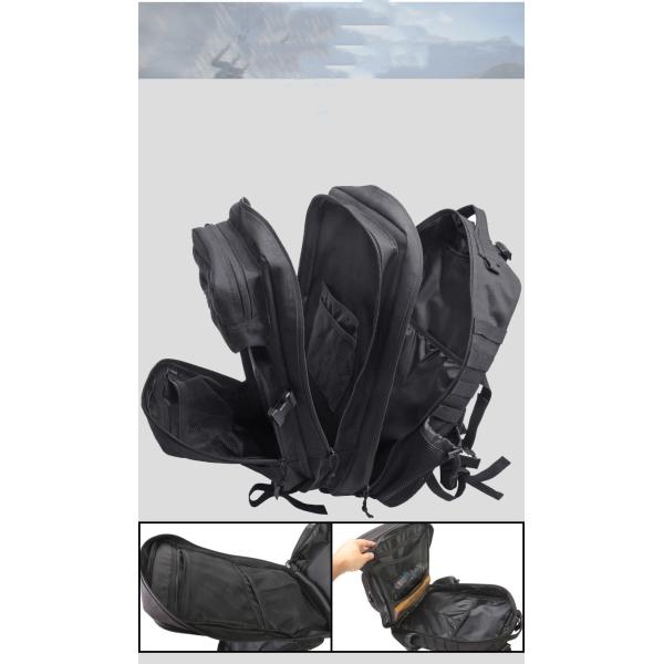 покрытие PU сумки водоустойчивое 1000D Cordura рюкзака армии черноты 45L