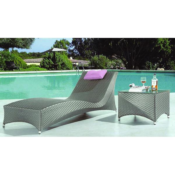 Outdoor rattan chaise lounge chair-3007