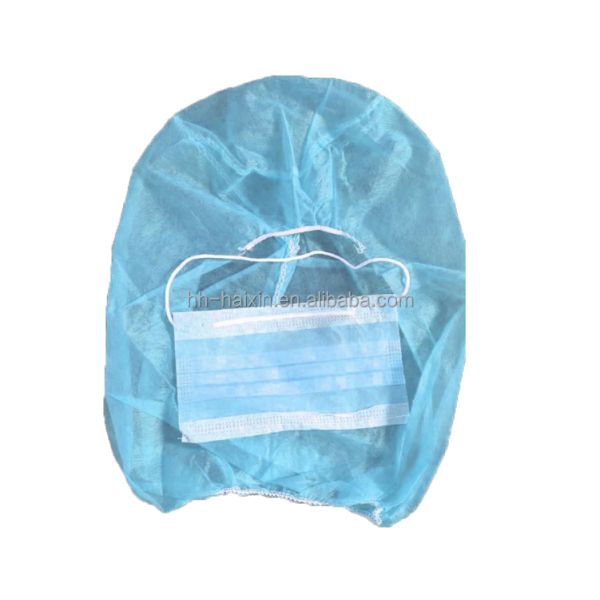 Disposable Balaclava Hood With Face Mask Dustproof Space Cap PP Astro Hood Bouffant Cap Hair Net Head Cover Spray Hats