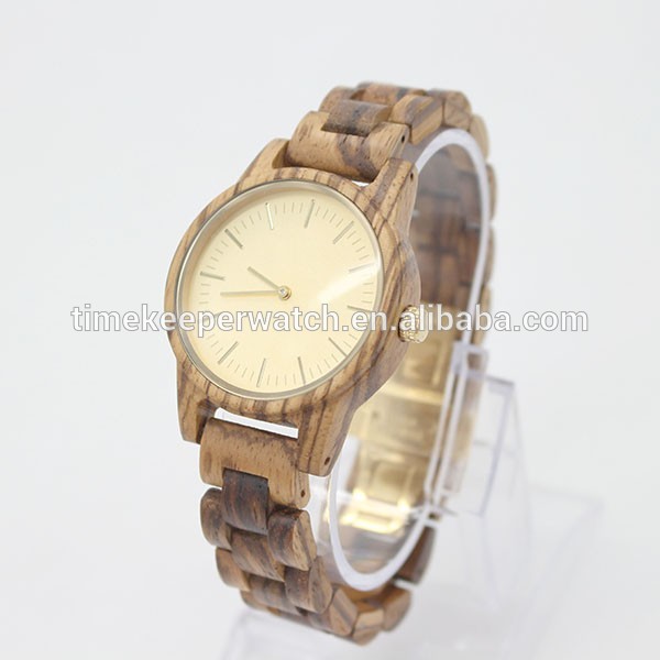 wood watch band ,zebra wood wristwatches oem .