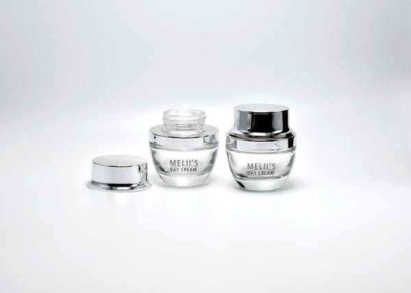 Heavy transparent Glass 30&50ml Unique Clear Glass Cosmetic Jar For Personal Care Products, Custom Glass Jar Packaging