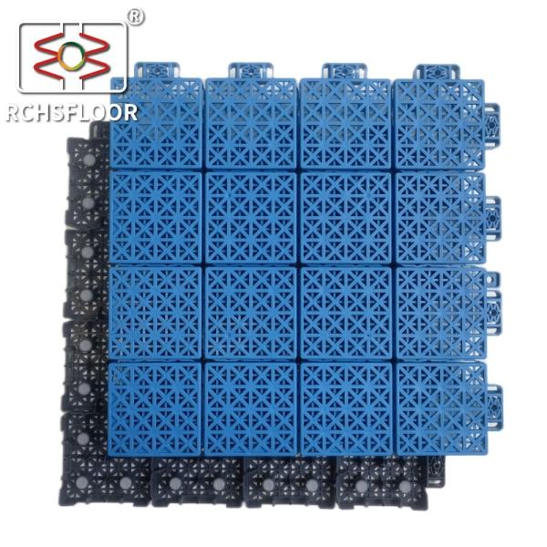 410g Outdoor PVC Interlocking Floor Tiles 1,81cm espessura Tiles do pátio traseiro