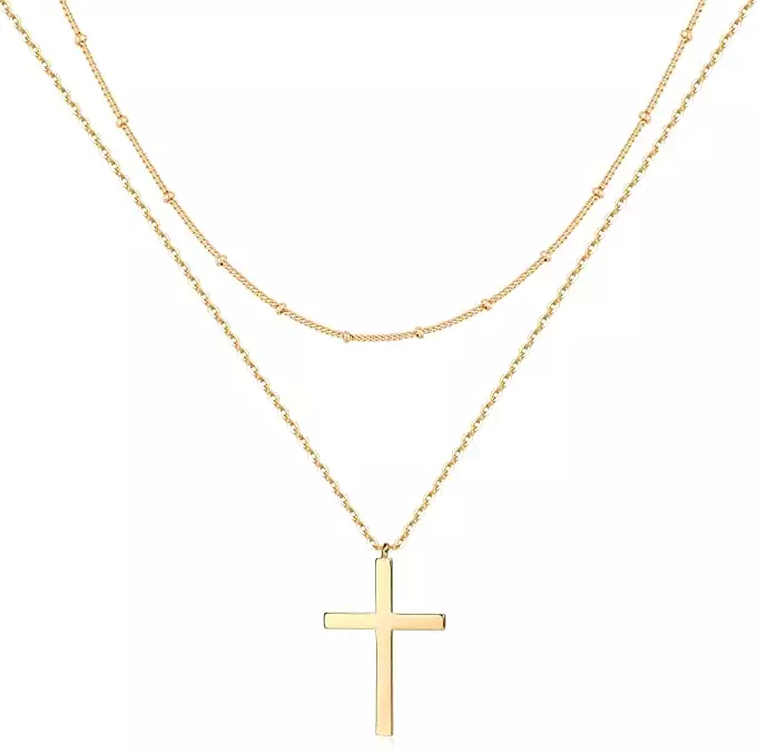 Retro Luxury Long Gold Stacked Necklaces With Heart Pendant