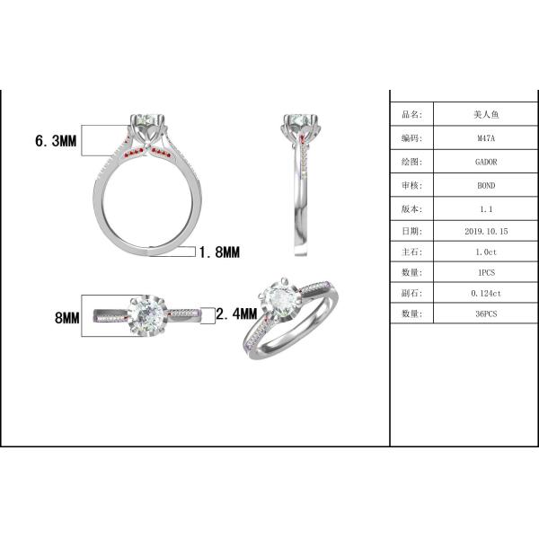 Минималистские изготовленные на заказ обручальные кольца Moissanite диаманта обещают кольцам для женщин