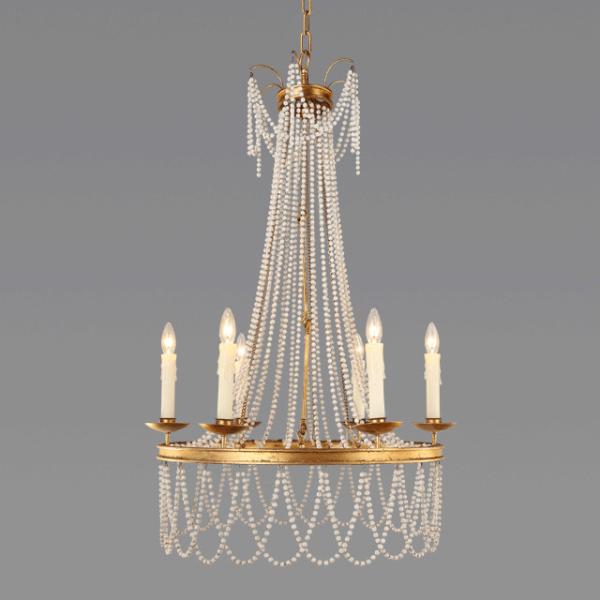 Rustic iron chandelier light fixtures Gold Color (WH-CI-25)