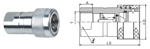 As válvulas de bola ISO5676 datilografam o material rápido hidráulico do aço carbono do selo dos acoplamentos NBR