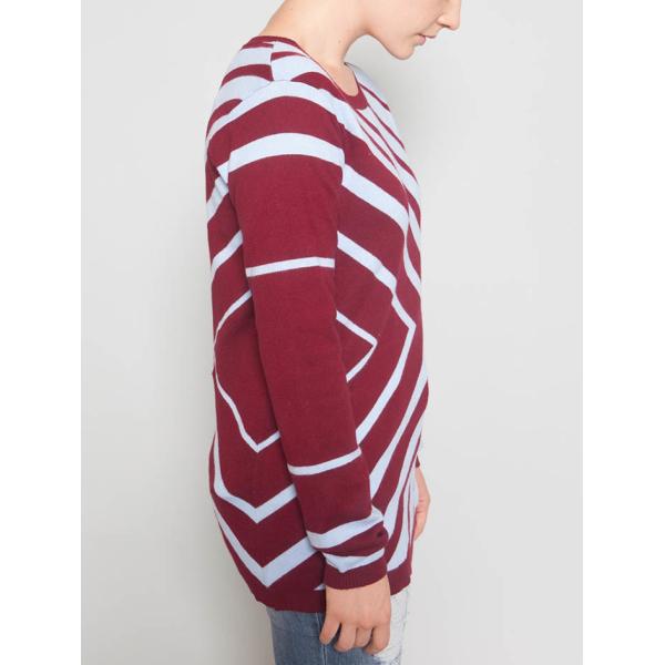 Jacquard Stripe Double Layer Sweater , Size M Family Christmas Sweaters