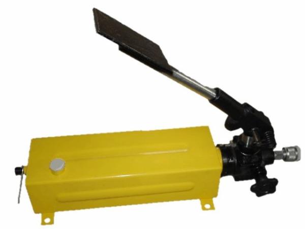 Steel Hydraulic Cylinder Jack Hand Pump , Small Manual Hydraulic Pump With Reservoir