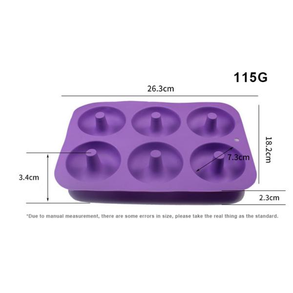 O bolo livre do silicone da cavidade 120g 6 de BPA molda para a cozinha