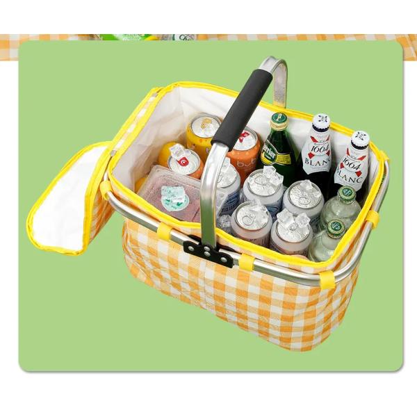 Продуктовые сумки перемещения покупок BSCI располагаясь лагерем, складная изолированная корзина пикника