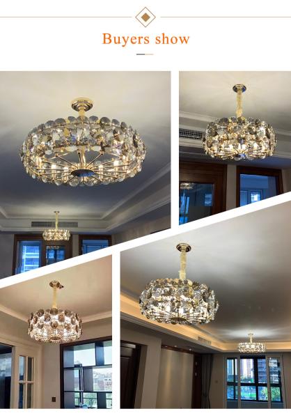 Modern smoke gray crystal chandelier in the living room contemporary chandelier(WH-CY-191)