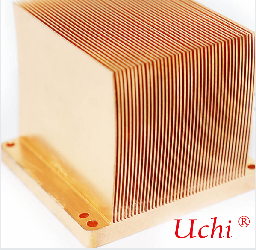 Copper Skived Process Fins Heat Sink High Power Thermal Solutions Cooling