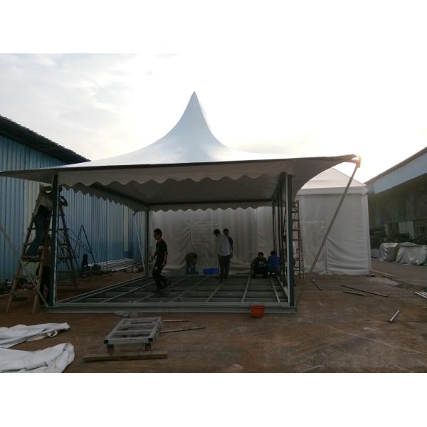 5x6M White PVC Roof Hotel Marquee Party Tent With Glass Wall And Door