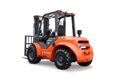 Size 4×4 Wheel Drive Compact Rough Terrain Forklift Truck 2Ton With 42kw Kohler Kdi1903tcr Engine