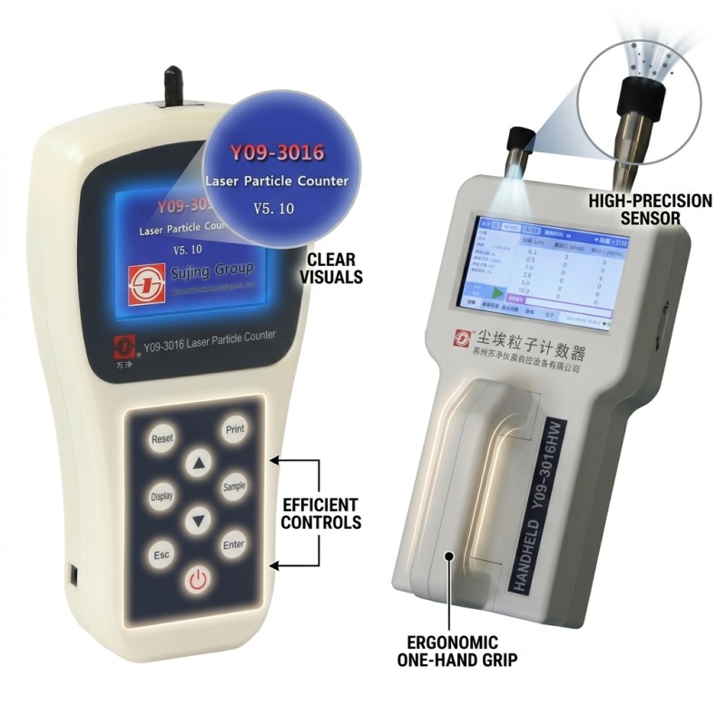 GMP Compliant Six-Channel Air Particle Counter for Pharmaceutical Cleanroom Monitoring