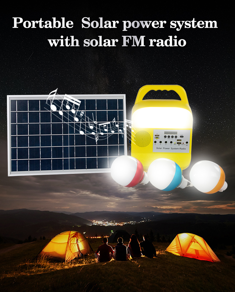 Солнечная система OEM 10000Hours 9W 6V 3 светлая для зон недостатка электричества