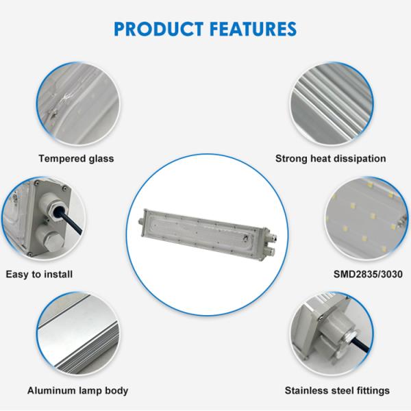 100 Вт IP65 взрывное освещение ATEX для промышленных площадок