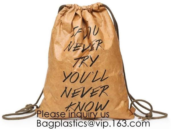 Backpack - Tyvek Bag Paper Bag,Waterproof Tyvek Bag For Gym Or Travel, Inside Zippered Pocket