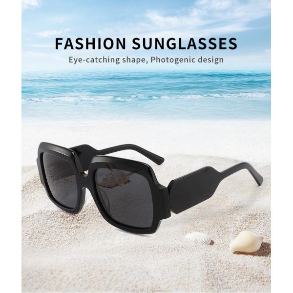 Толстые квадратные солнечные очки ацетата, ретро сверхразмерные квадратные солнечные очки ацетата рамки