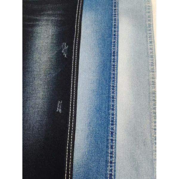 Blue Gray Cotton Polyester Stretch Twill Style Denim Fabric 10S 9.3oz For Girl Jeans